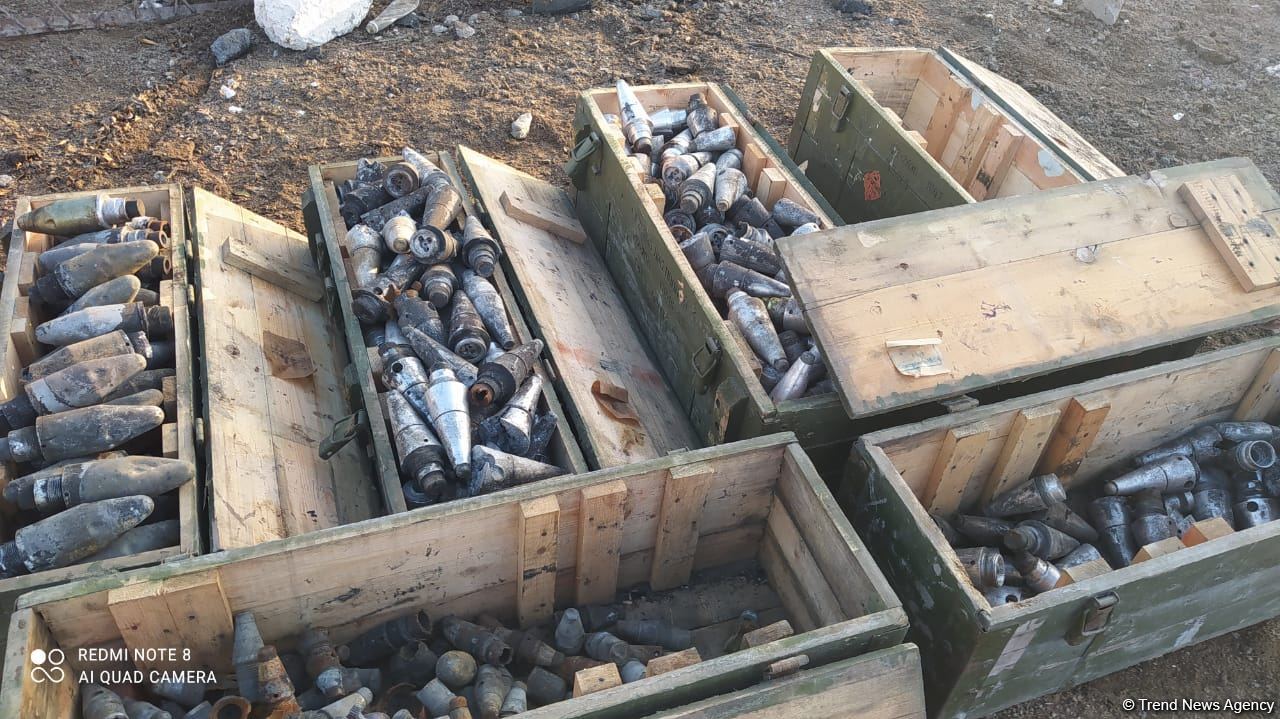 Azerbaijan neutralizes unexploded mines and ammunition in Aghdam district (PHOTO/VIDEO)