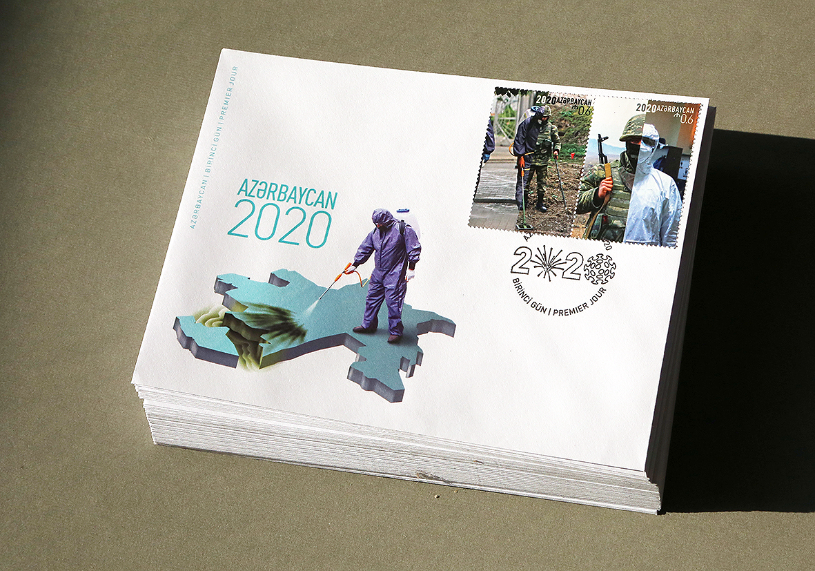 ООО "Azermarka" выпустило марки, посвященные азербайджанским врачам и военным (ФОТО) - Gallery Image