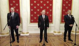 Russian president, Azerbaijani president, and Armenian PM make press statements (PHOTO) (UPDATE)