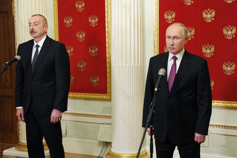 Russian president, Azerbaijani president, and Armenian PM make press statements (PHOTO) (UPDATE)