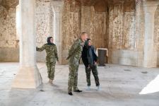 Azerbaijani President Ilham Aliyev and First Lady Mehriban Aliyeva visit mosque in Shusha (PHOTO)