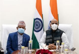 Rajnath Singh meets Nepal’s Foreign Minister Pradeep Kumar Gyawali