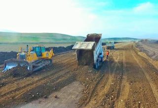 Azerbaijan's state agency talks carried out road construction work