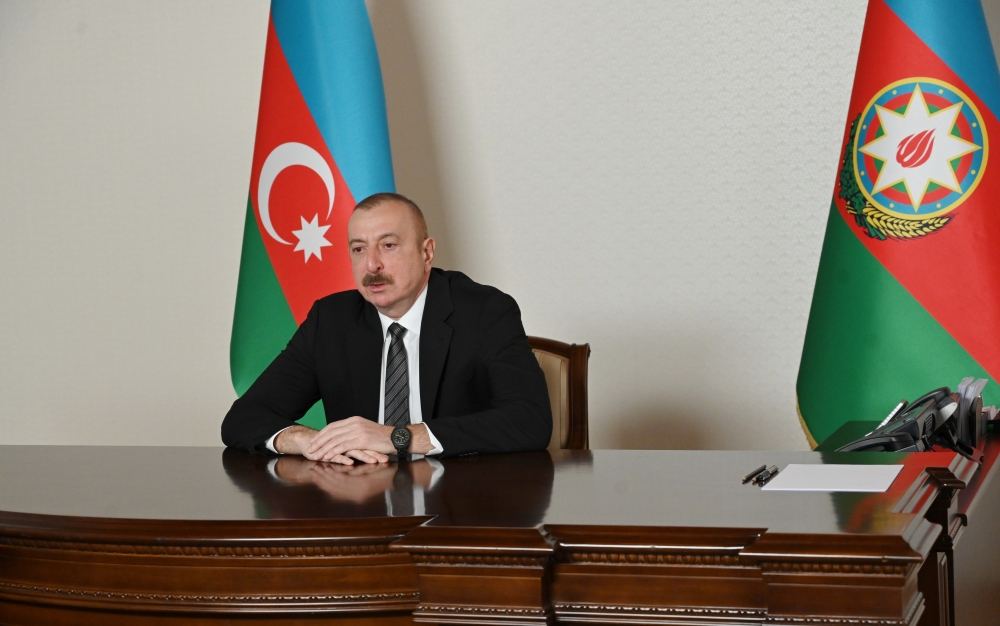 President Aliyev receives Secretary-General of Cooperation Council of Turkic-Speaking States in video format (PHOTO)