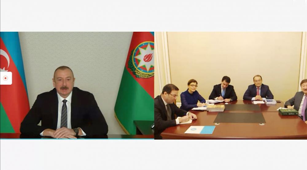 Президент Ильхам Алиев принял в видеоформате генерального секретаря Совета сотрудничества тюркоязычных государств (ФОТО)