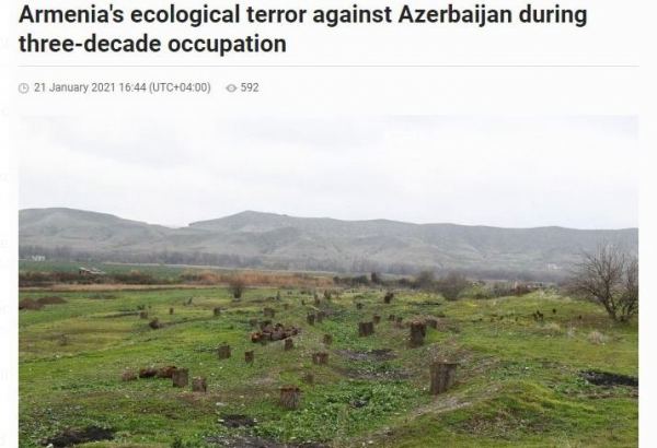 Экологический террор, совершенный Арменией против Азербайджана за тридцать лет оккупации – газета Azеrnews