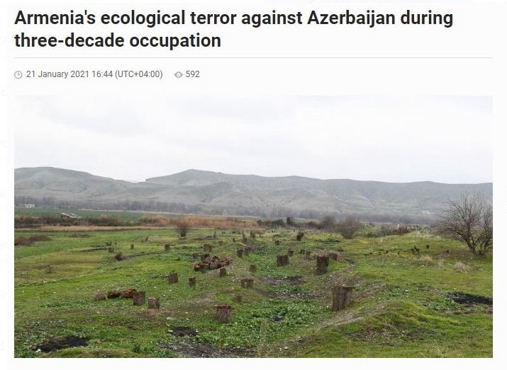 Экологический террор, совершенный Арменией против Азербайджана за тридцать лет оккупации – газета Azеrnews