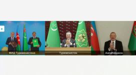 Meeting through video conferencing held between presidents of Azerbaijan, Turkmenistan (PHOTO)