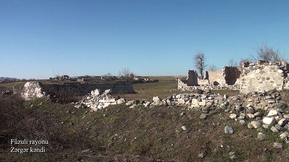 Azerbaijan shows footage from Zerger village of Fuzuli district (PHOTO/VIDEO)