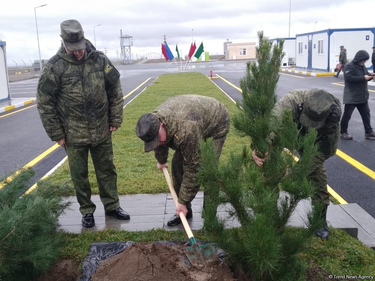 На территории Турецко-российского совместного мониторингового центра посажены деревья (ВИДЕО/ФОТО)