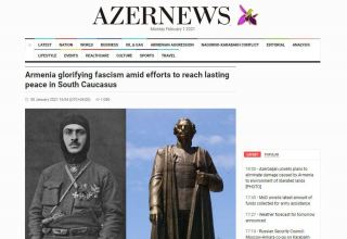 Armenia glorifying fascism amid efforts to reach peace in S.Caucasus -  Azernews newspaper