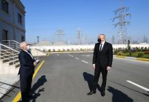 President Aliyev attends inauguration of Khirdalan substations in Absheron district (PHOTO)