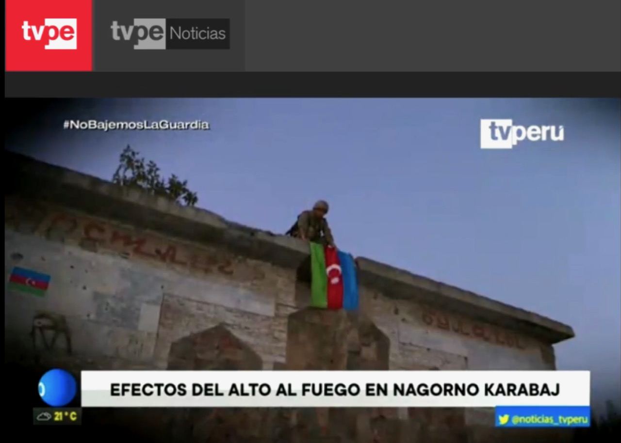 Peru televiziyasında Vətən müharibəsinin nəticələri barədə danışılıb (FOTO)