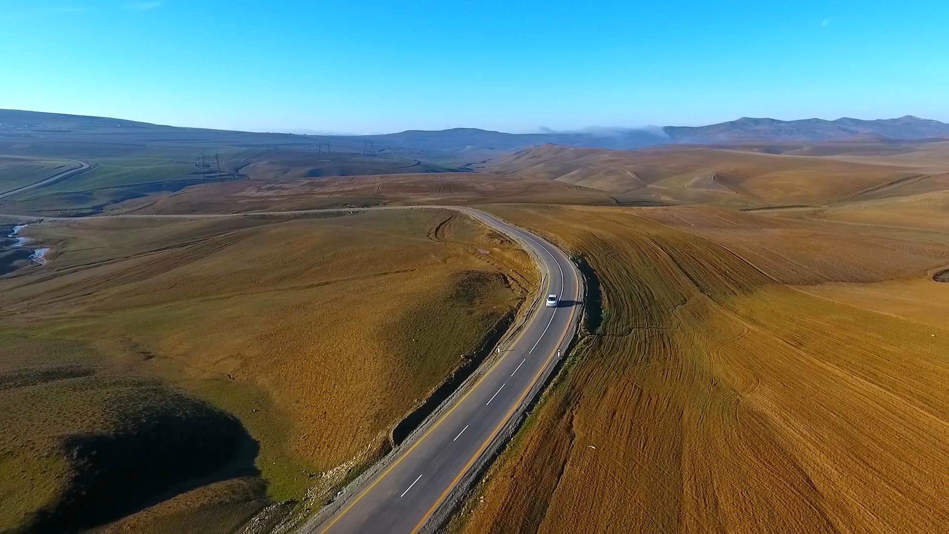Reconstruction of one of sections of highway in Azerbaijan's Gobustan completed (PHOTO)