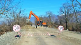 Продолжается реконструкция автодороги Огуз - Шеки - агентство автомобильных дорог (ФОТО)
