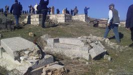 Azerbaijani diplomatic corps' representatives visit destroyed areas in Jabrayil city (PHOTO)