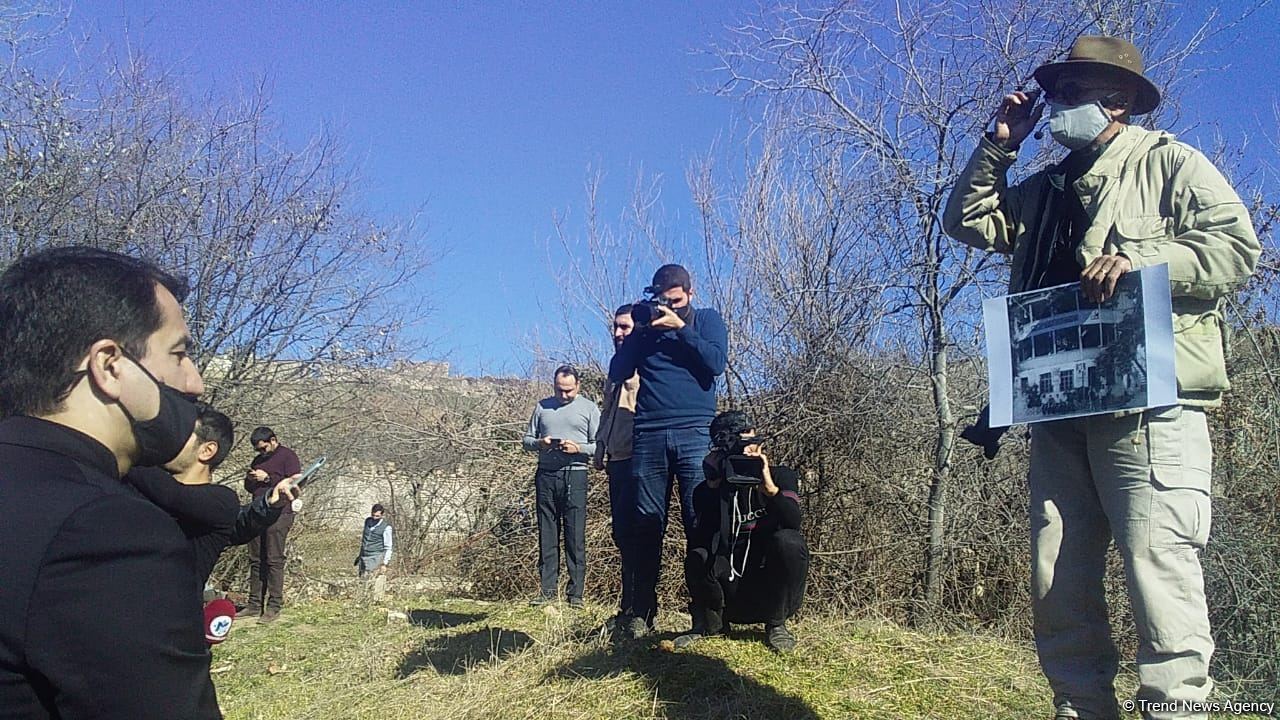 Foreign diplomats view Armenian-destroyed culture house in Azerbaijan's Jabrayil (PHOTO/VIDEO)