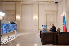Президент Ильхам Алиев выступил на VII заседании министров в рамках Консультативного совета Южного газового коридора в формате видеоконференции (ФОТО) (версия 2)