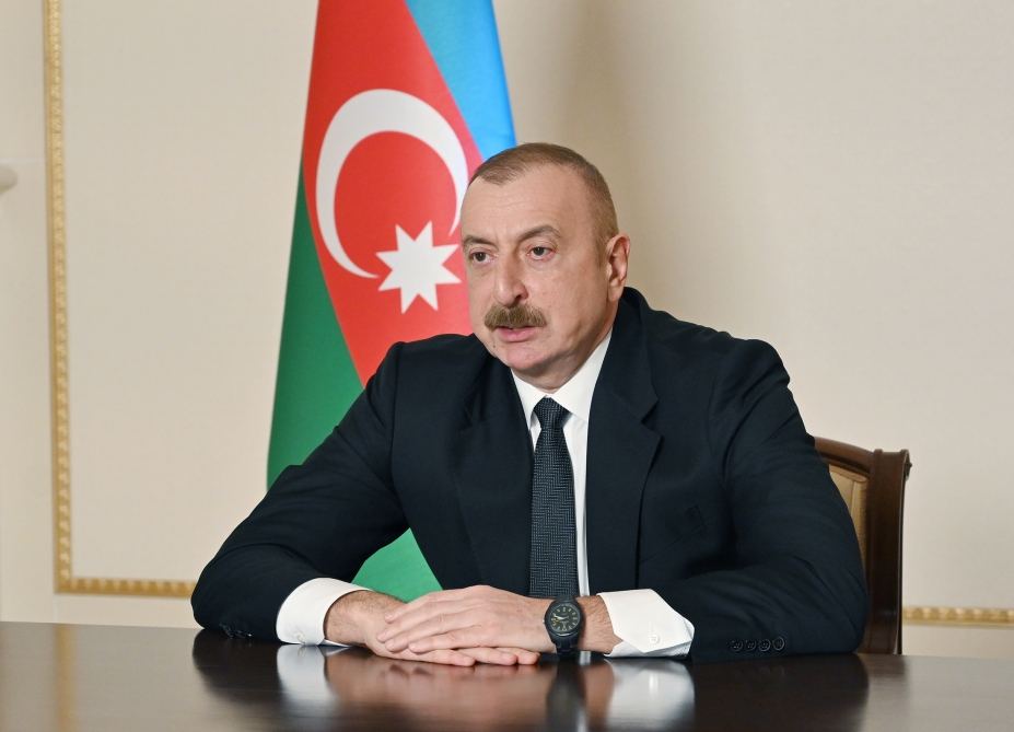 Президент Ильхам Алиев выступил на VII заседании министров в рамках Консультативного совета Южного газового коридора в формате видеоконференции (ФОТО) (версия 2)
