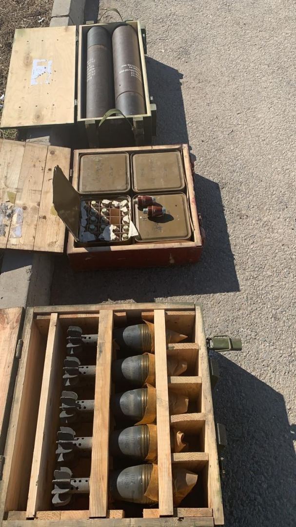 Azerbaijani police find many weapons, ordnances left by Armenian troops in Zangilan (PHOTOS)