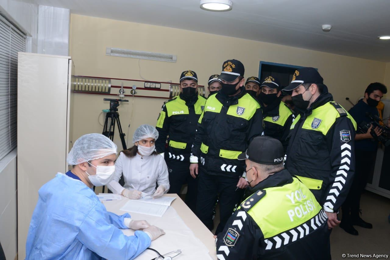 COVID-19 vaccination of police officers starts in Azerbaijan - Trend TV reports (PHOTO)