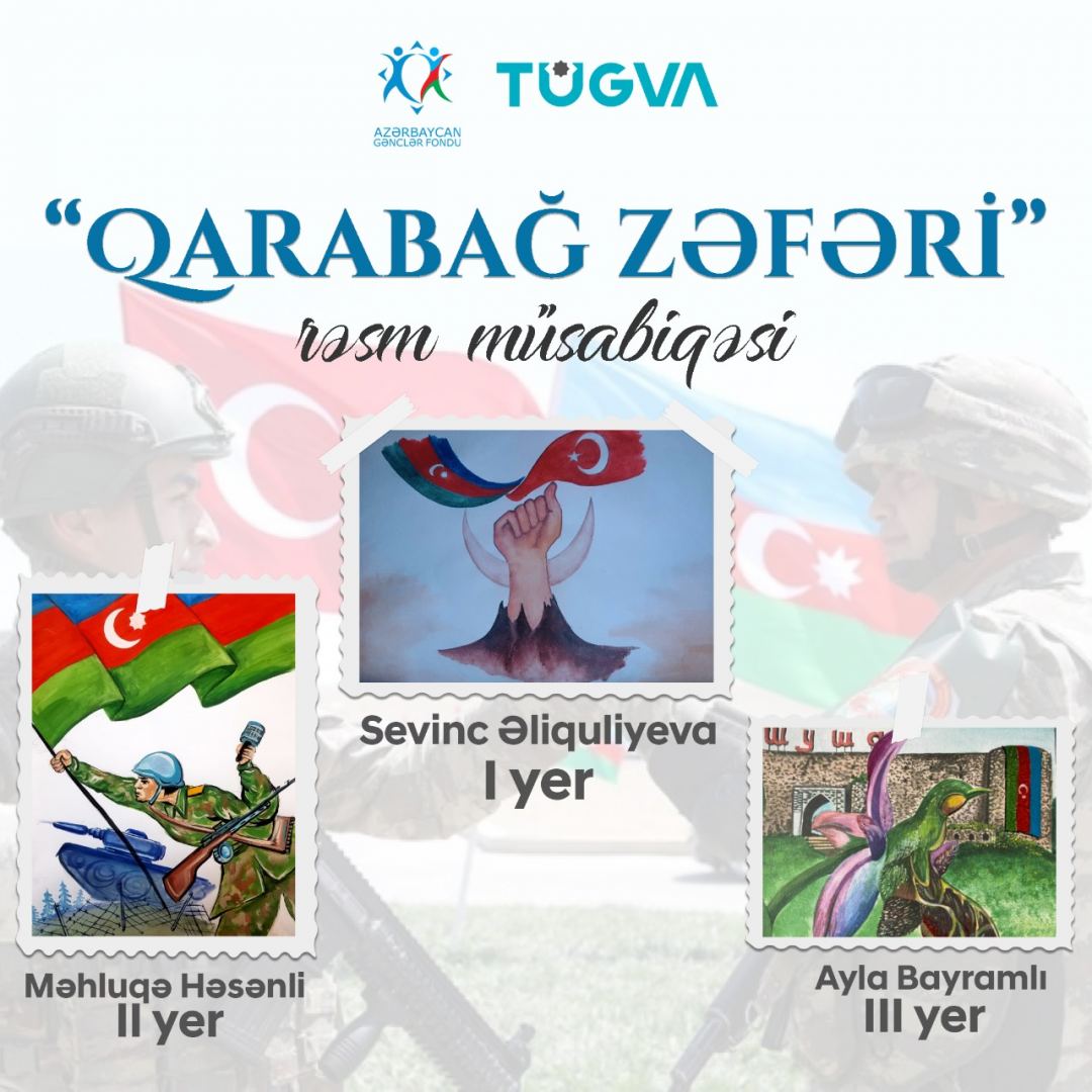“Qarabağ Zəfəri” rəsm müsabiqəsinin nəticələri elan olunub (FOTO)