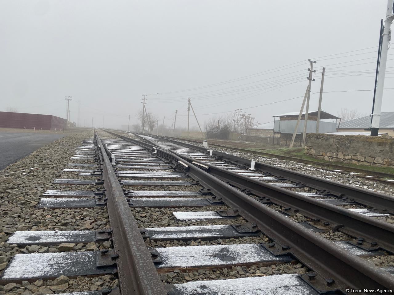Horadiz-Aghbend railway track being restored - Trend TV