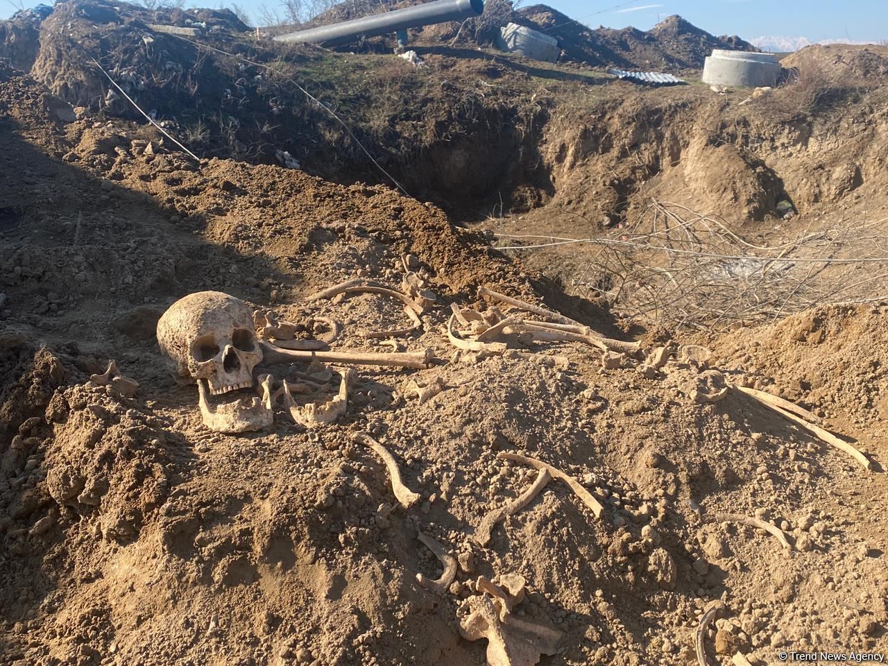 Fragments of human skeleton found in Azerbaijani Aghdam's water canal - Trend TV