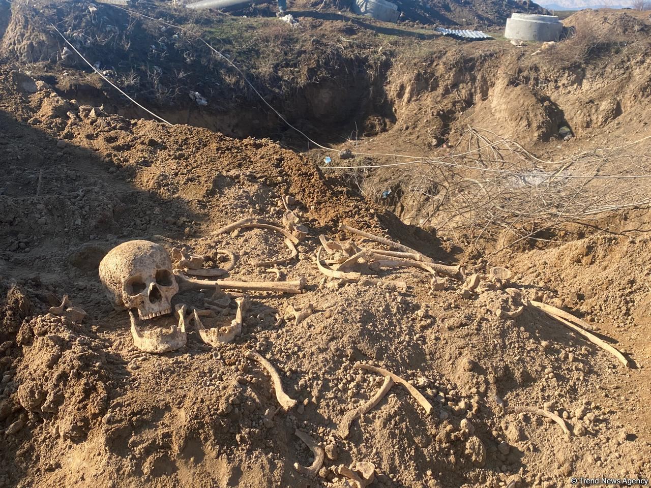 Fragments of human skeleton found in Azerbaijani Aghdam's water canal - Trend TV