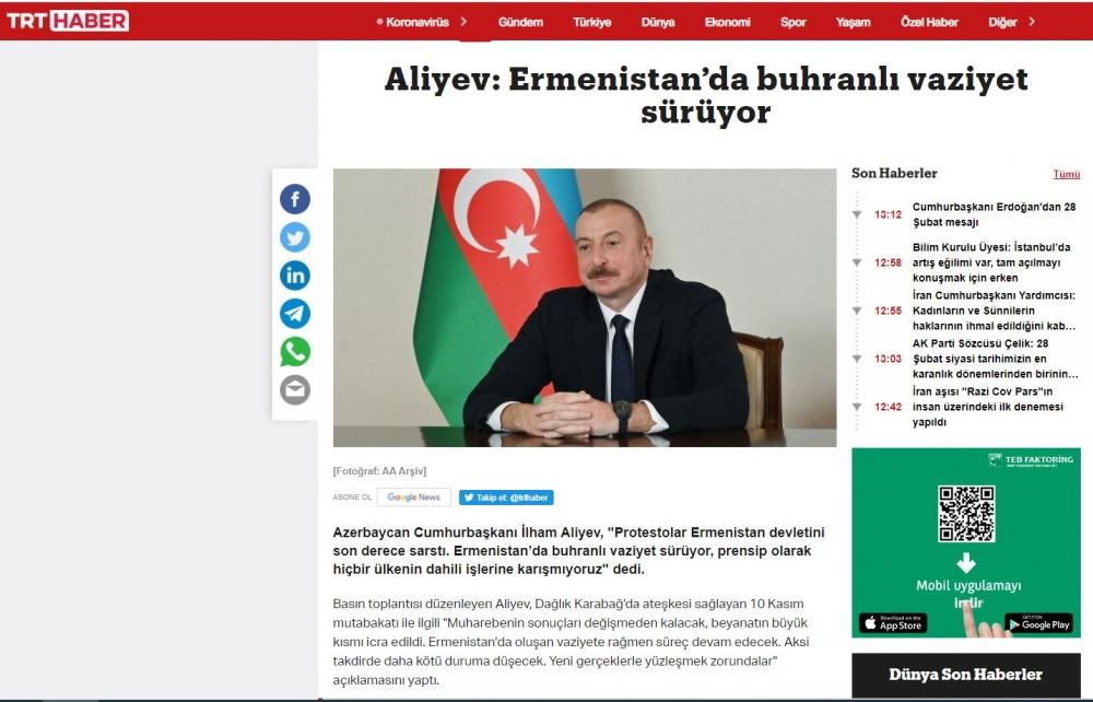 Türkiyə mediası: Prezident İlham Əliyev dörd saatdan artıq zamanda jurnalistlərin əlliyə yaxın sualını cavablandırıb (FOTO)