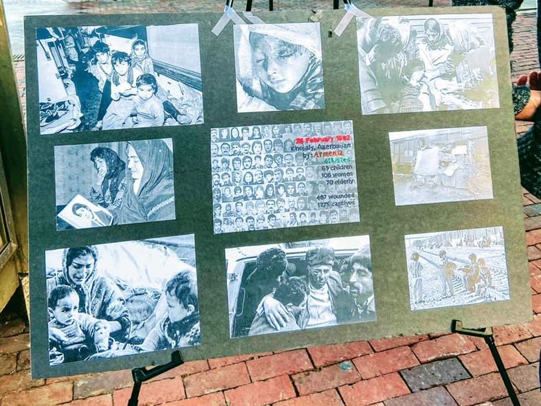 Bostonda Xocalı soyqırımı ilə bağlı "səssiz" aksiya keçirilib (FOTO)