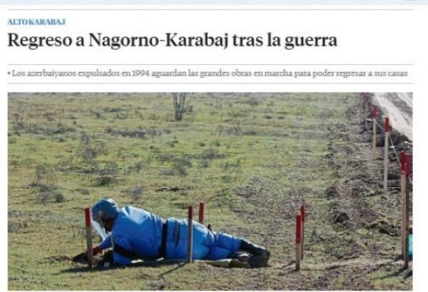 Газета La Vanguardia: возвращение в Карабах после войны