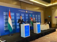 В Баку прошла пресс-конференция глав МИД Азербайджана и Венгрии (ВИДЕО/ФОТО)