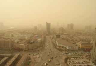 Beijing choked in duststorm amid heavy northwest winds