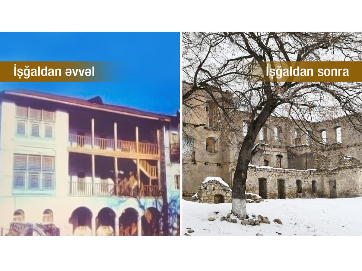 В разрушенной армянами исторической школе преподавали известные представители азербайджанской интеллигенции - министр