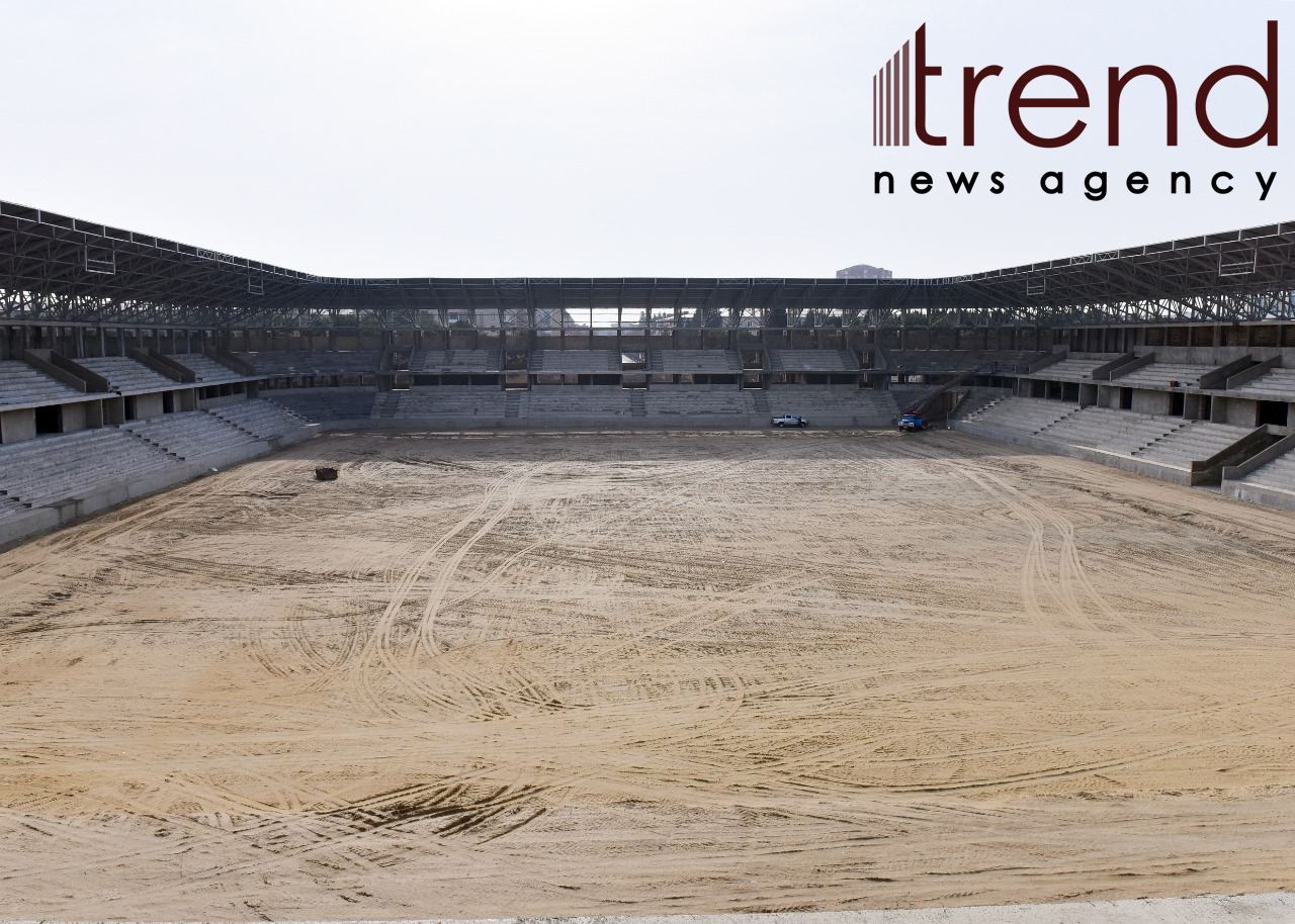 В Сумгайыте продолжается строительство нового стадиона (ФОТО)