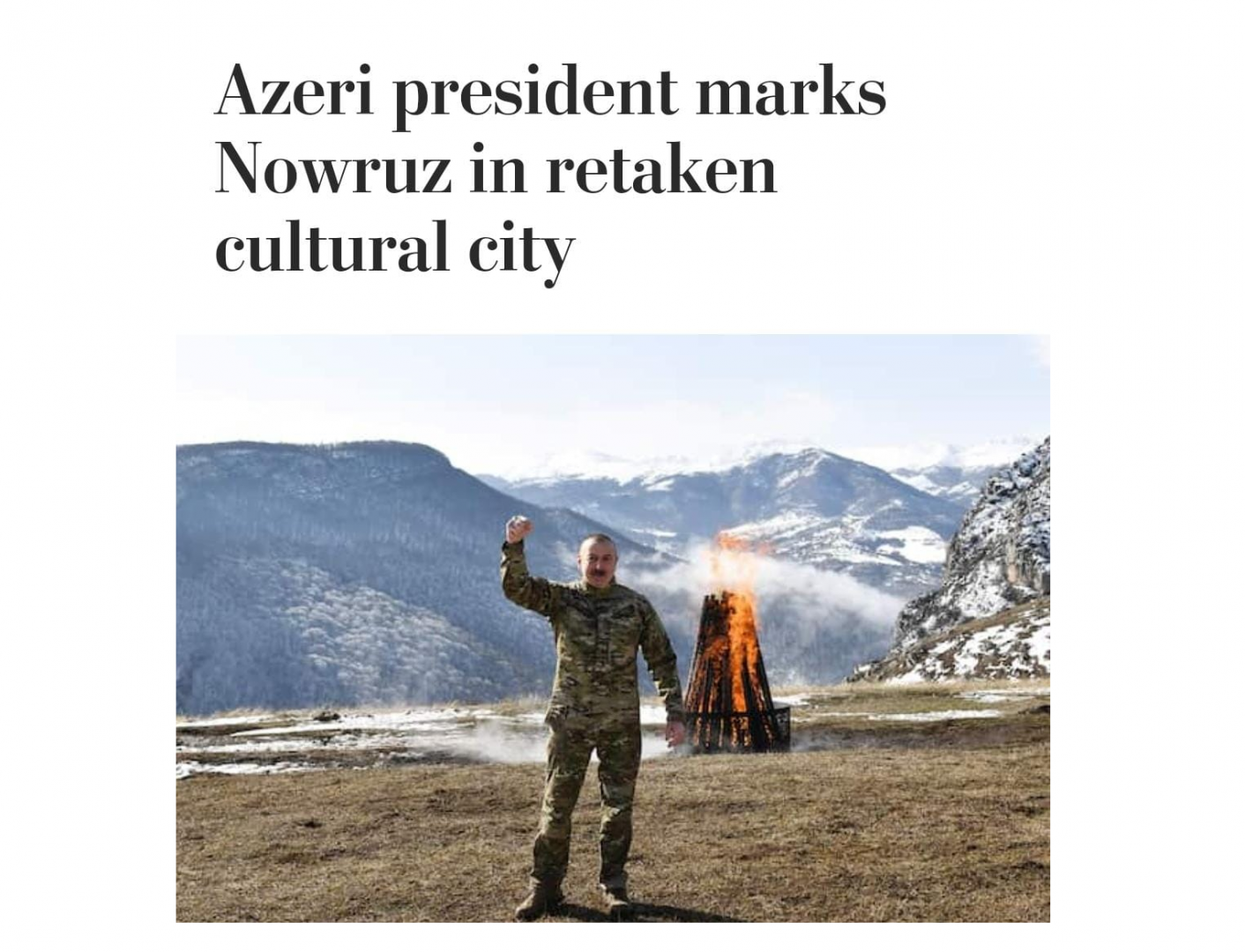 The Washington Post highlights celebration of Novruz in liberated Azerbaijani Shusha