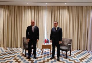 Глава МИД Азербайджана встретился в Таджикистане со своим турецким коллегой