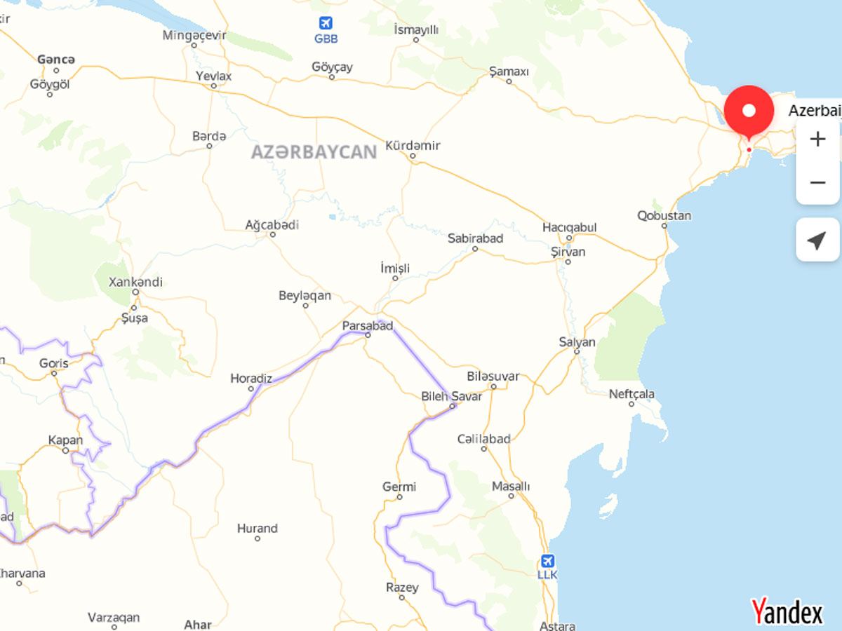 На картах Yandex указано историческое название Ханкенди