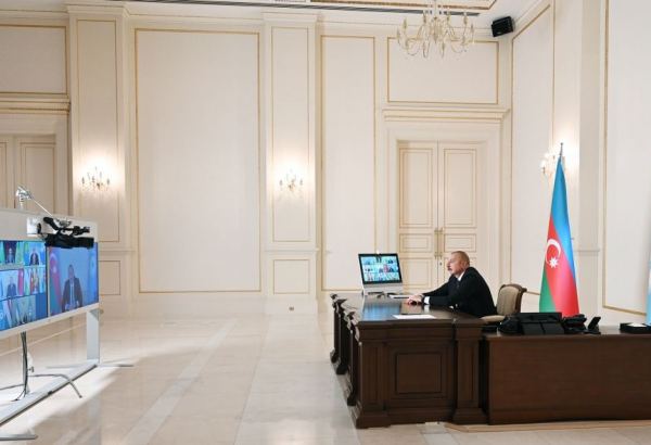 Azerbaijani president delivers speech at summit of Cooperation Council of Turkic-speaking states (PHOTO/VIDEO)