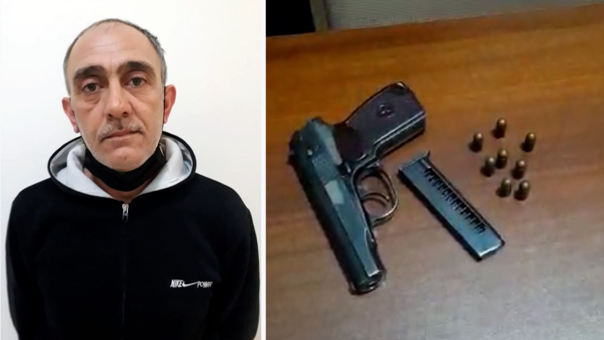 Maştağada silahlı şəxs saxlanılıb (VİDEO)