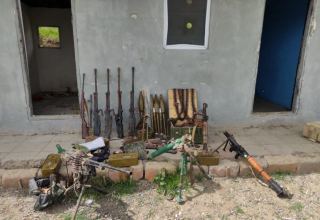 В Ходжавендском районе обнаружены брошенные армянами оружие и боеприпасы