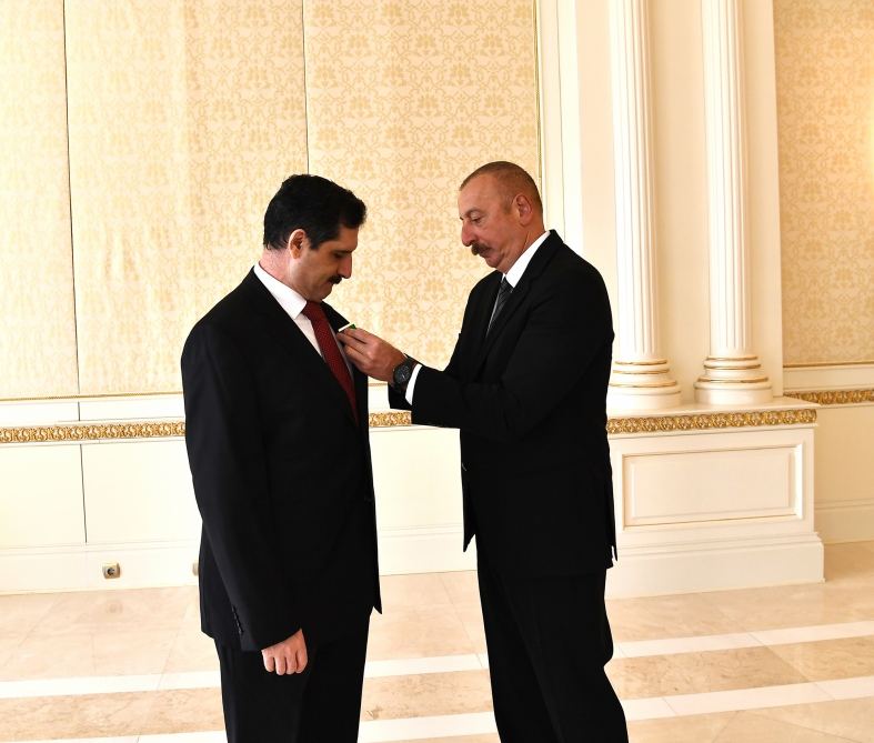 Azerbaijani president awards former Turkish ambassador with 'Dostlug' order