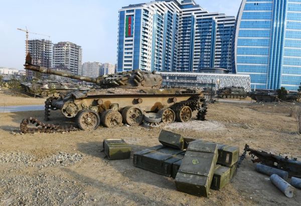 War Trophy Park in Baku illustrating aggressive nature of Armenia