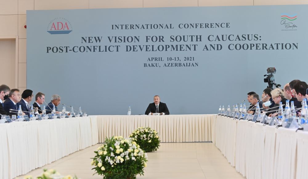 Azerbaijani President Ilham Aliyev addresses conference at ADA University (PHOTO/VIDEO)