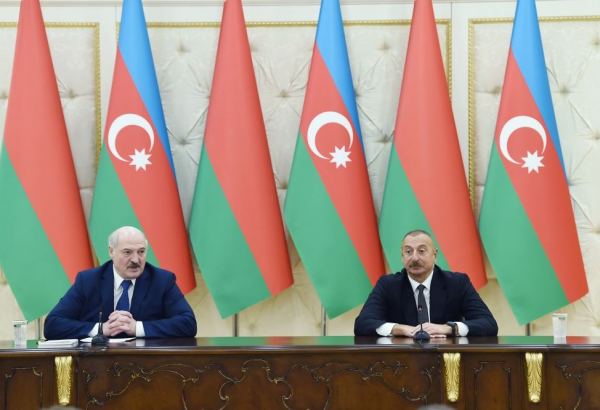 Azerbaijani, Belarus presidents give press statements (PHOTO)