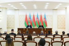 Azerbaijani, Belarus presidents give press statements (PHOTO)