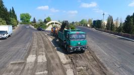 В Тертере восстанавливаются дороги, разрушенные в результате артиллерийских обстрелов вооруженных сил Армении