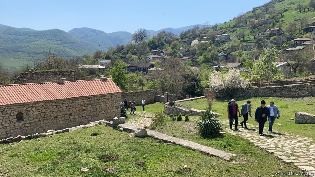 Azerbaijan's Albanian-Udi Christian community members visit ancient temple in Tugh - Trend TV (PHOTO)