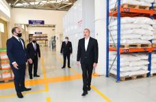 Президент Ильхам Алиев принял участие в открытии Гаджигабульского промышленного квартала (ФОТО)